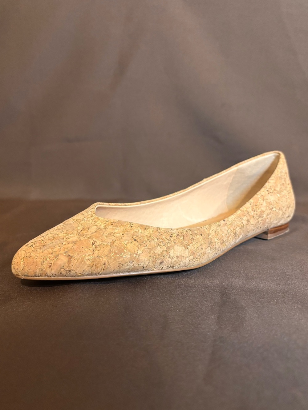Corso Como Cork Pointed Toe Flats Gold Fleck Size 8